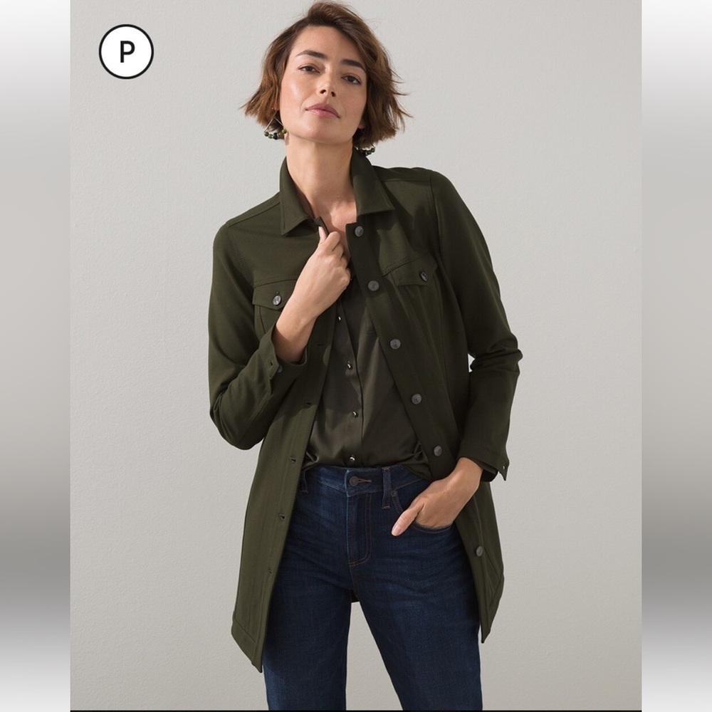 Plus Size Chico’s Elongated Ponte Jacket Size 4